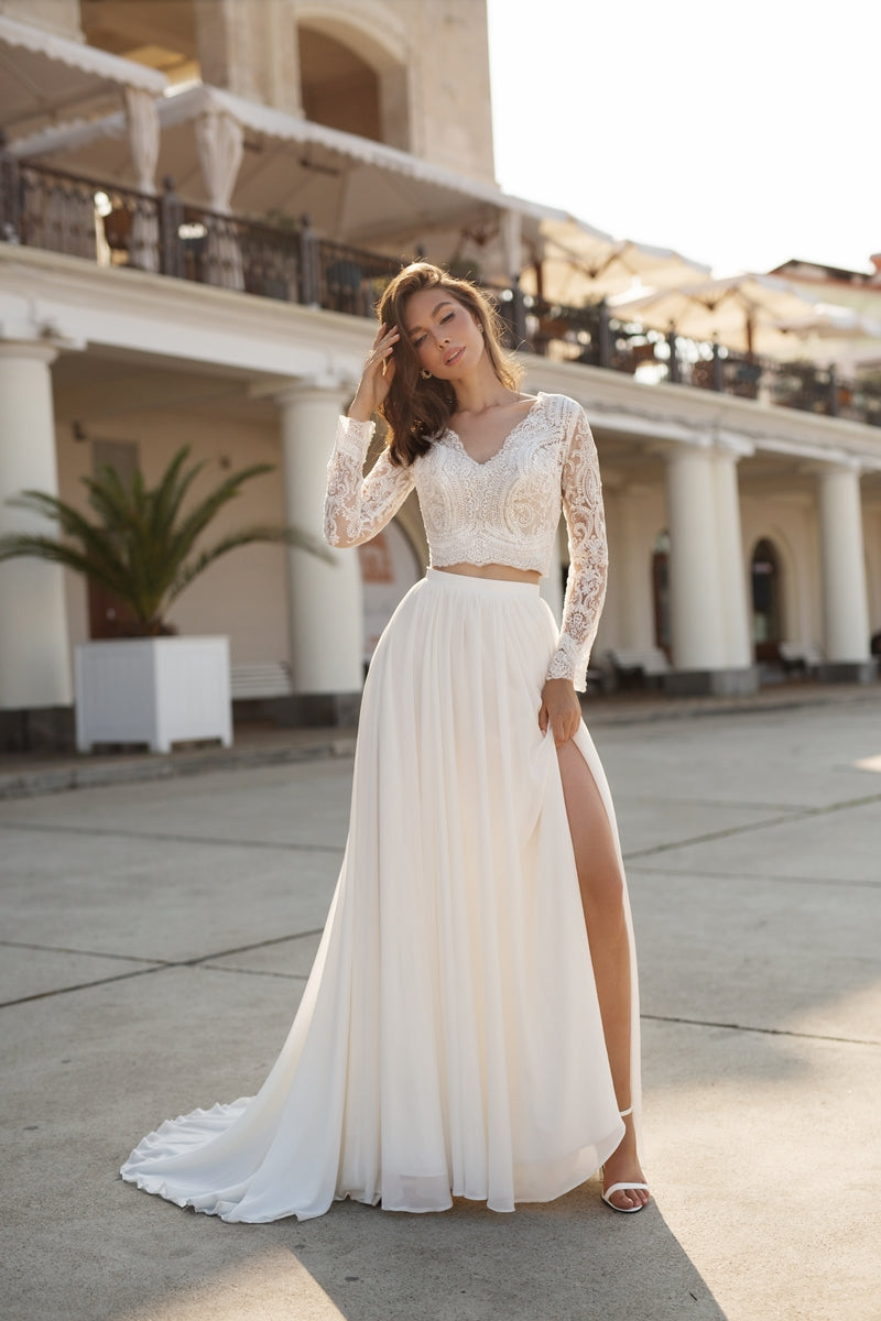 Chiffon Bridal Skirt Bridal Separates Skirt Milabridal