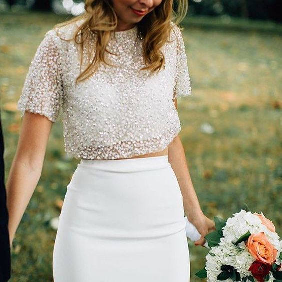 SARAH | CROP TOP & SKIRT Milabridal SARAH | CROP TOP & SKIRT Milabridal