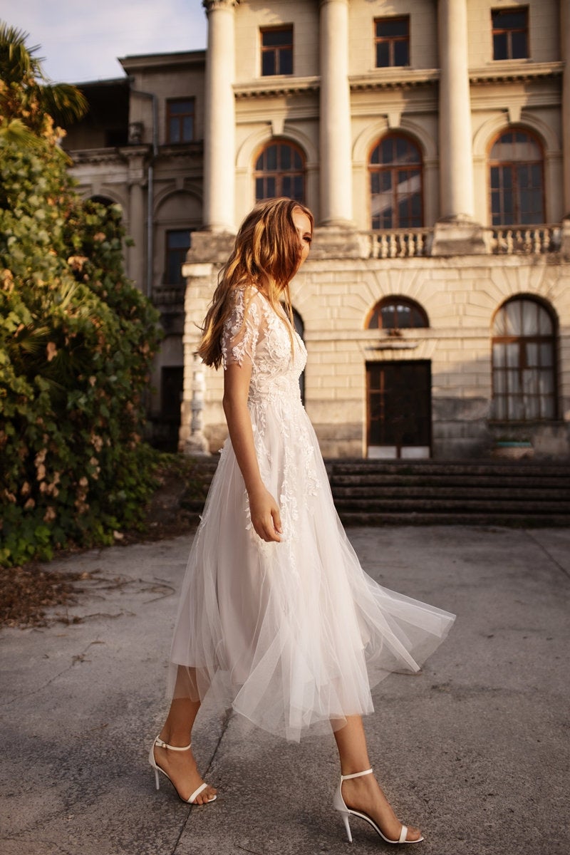 Tea Length Wedding Dresses | Best Tea Length Bridal Dress | Milabridal Tea Length Wedding Dresses | Best Tea Length Bridal Dress | Milabridal