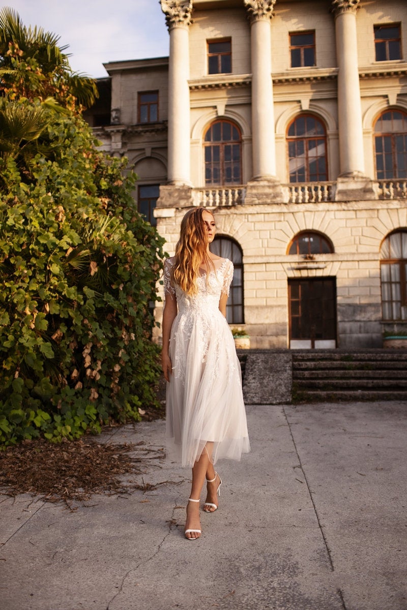 Tea Length Wedding Dresses | Best Tea Length Bridal Dress | Milabridal Tea Length Wedding Dresses | Best Tea Length Bridal Dress | Milabridal