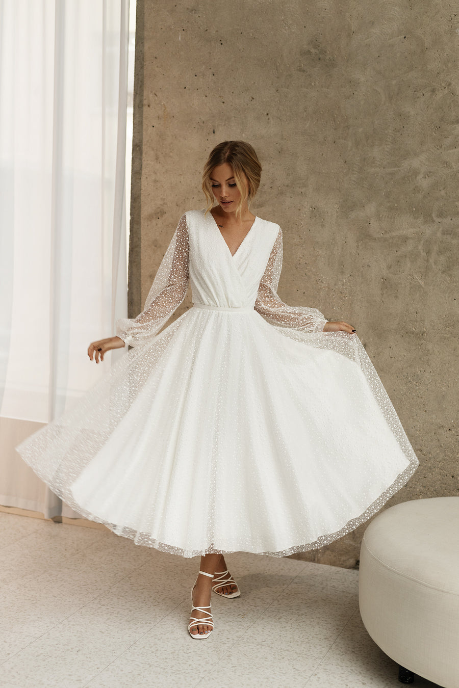 midi sheath wedding dress Strapless Sweetheart Sheath Midi Dress with Bow