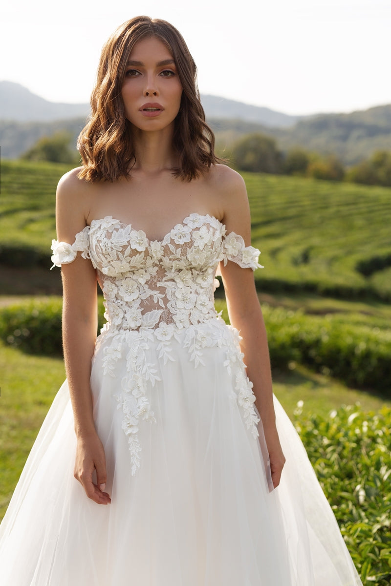 Off The Shoulder Bridal Dress