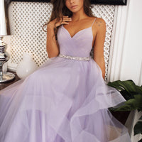 Horsehair Trim Wedding Dress | Horsehair Trim Dress | Milabridal Lavender / Custom Made Horsehair Trim Wedding Dress | Horsehair Trim Dress | Milabridal Lavender / Custom Made