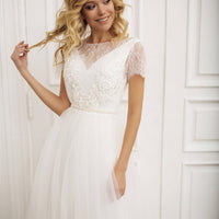 Short Sleeve Boho Wedding Dress Short Sleeve Boho Wedding Dress