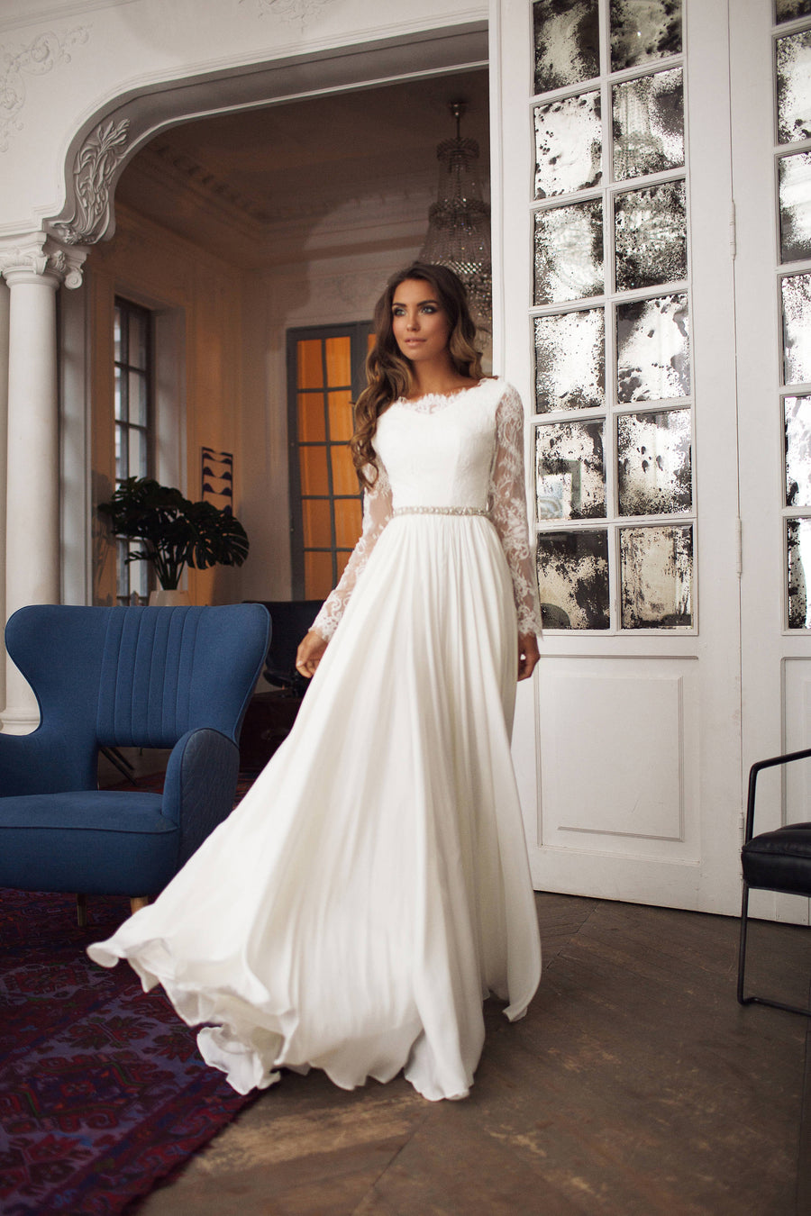 Layered Skirt Chiffon Layered Wedding Dress High-Low Wedding Dress With Multiple Layered Skirt EU40 Vanilla Layered Skirt Chiffon Layered Wedding Dress High-Low Wedding Dress With Multiple Layered Skirt EU40 Vanilla