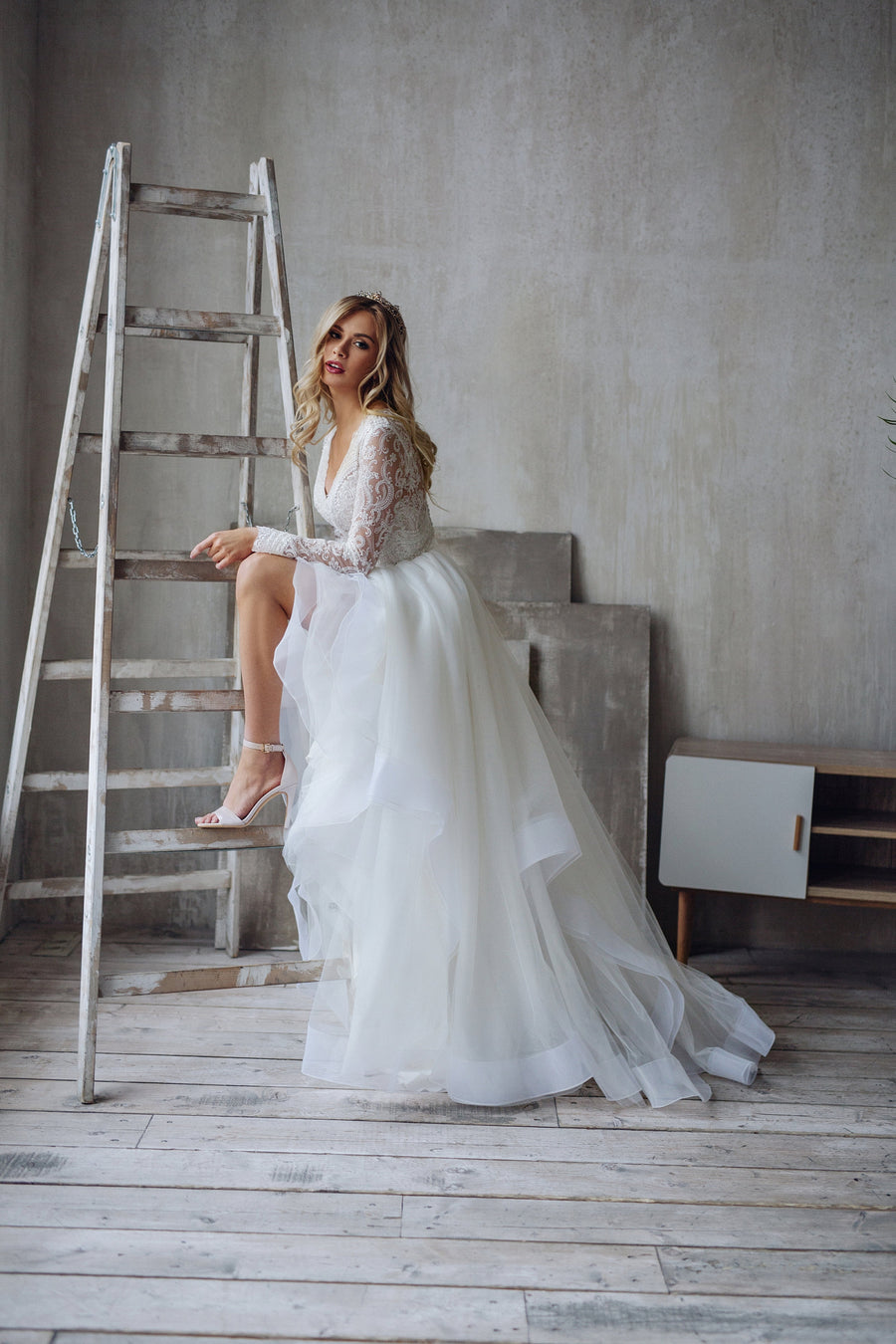 Bridal Tulle Top | Tulle Long Sleeve Bridal Top | Milabridal Custom / One piece dress Bridal Tulle Top | Tulle Long Sleeve Bridal Top | Milabridal Custom / One piece dress