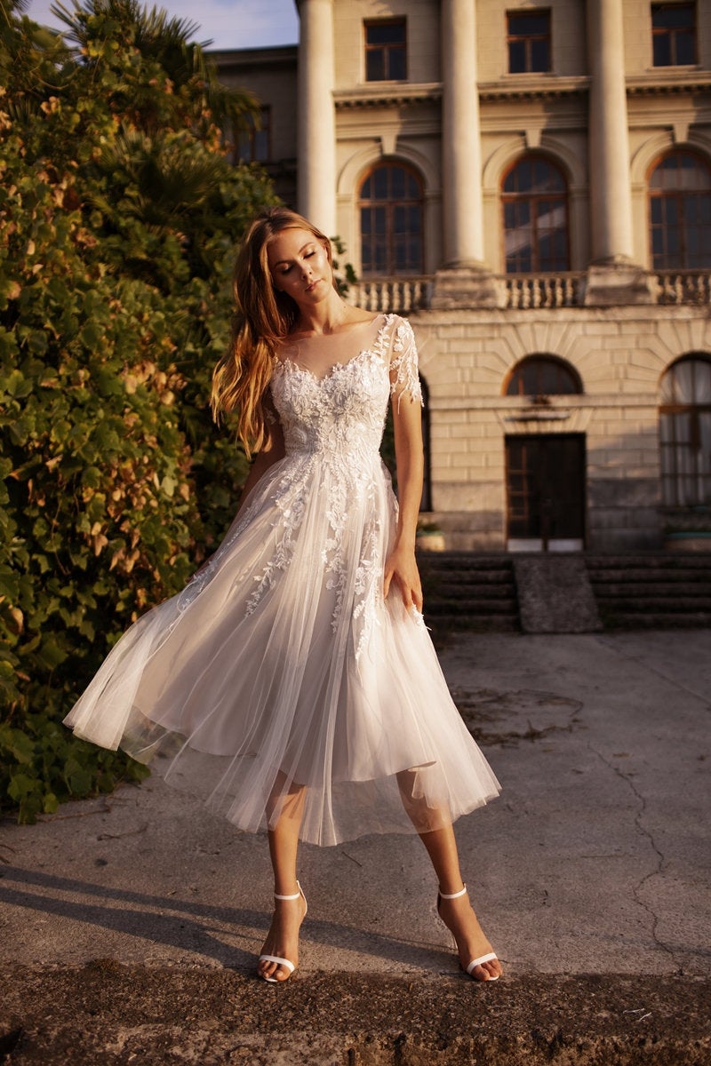 Tea Length Wedding Dresses | Best Tea Length Bridal Dress | Milabridal