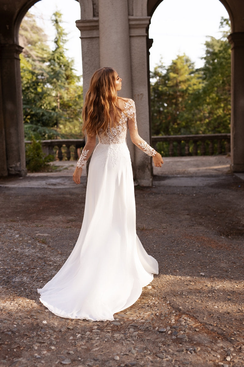 long sleeve wedding dress boho | BONITA